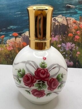 Jlona West Germany Milk Glass Perfume Atomizer